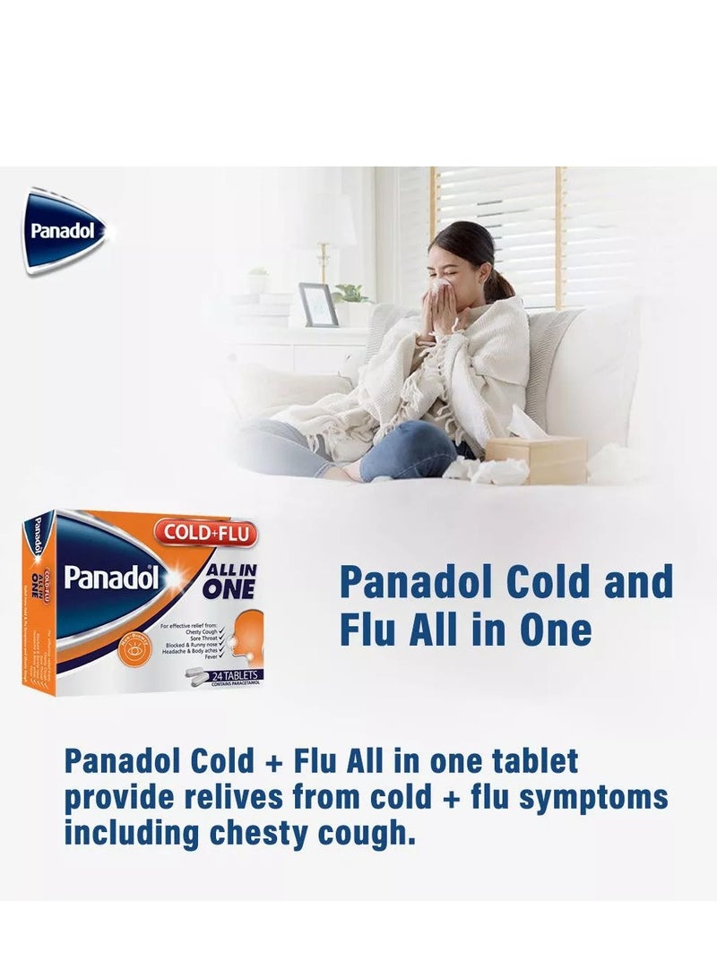 Panadol Cold And Flu All In One Tablets-24'S. - Image 2