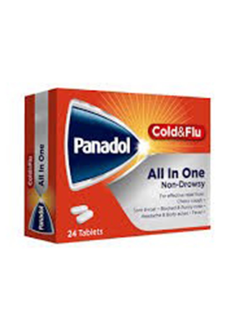 Panadol Cold And Flu All In One Tablets-24'S. - Image 1