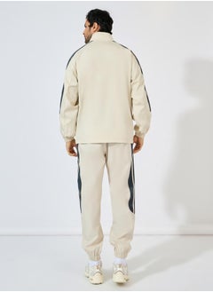 Front Zip Striped Panel detail Athleisure Track Suit - pzsku/Z45544C785F51D4FCD275Z/45/_/1732388100/04c4f472-9bde-4d61-890f-859e5897ddca