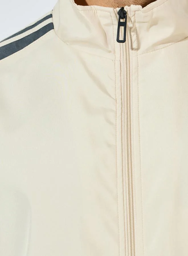 Styli Front Zip Striped Panel detail Athleisure Track Suit