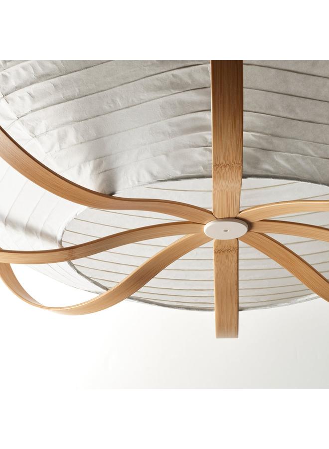 erorex Pendant Lamp Shade, White/Bamboo, 67 Cm - Image 3