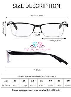 Reading Glasses Anti Blue Light & & Anti Reflection Men & WOMEN Presbyopia Glasses Spring Leg Half Business  Blocking Blue Light/Smart Screen Digital, Exclusive from Seller INFINITY-HANDMADE Only - pzsku/Z4554522C6197B8C2B5A0Z/45/_/1733519629/d0f081c3-f7c1-4cfc-b3ab-c4b12c135857