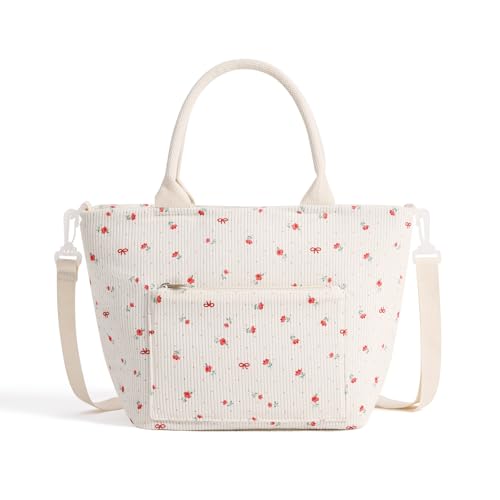 MEXS Lunch Bag for Women Adult Large Insulated Lunch Box Girl Cute Corduroy Lunch Tote Bags Reusable Leakproof Cooler Work Picnic - Image 1