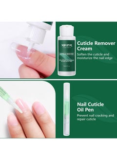Xifepfr XIFEPFR Cuticle Remover Kit - Cuticle Remover Cream & Cuticle Oil Pen for Soften Moisturize, Cuticle Trimmer/Nipper, Cuticle Pusher and Nail Cotton Pads for Professional Manicure, Gifts for Women  - Image 4
