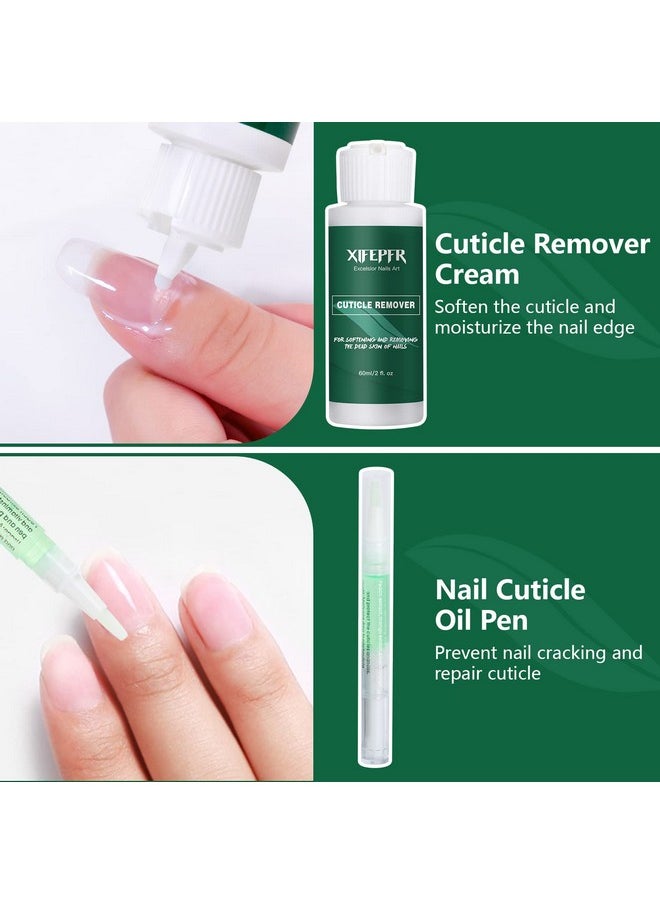 Xifepfr XIFEPFR Cuticle Remover Kit - Cuticle Remover Cream & Cuticle Oil Pen for Soften Moisturize, Cuticle Trimmer/Nipper, Cuticle Pusher and Nail Cotton Pads for Professional Manicure, Gifts for Women  - Image 4