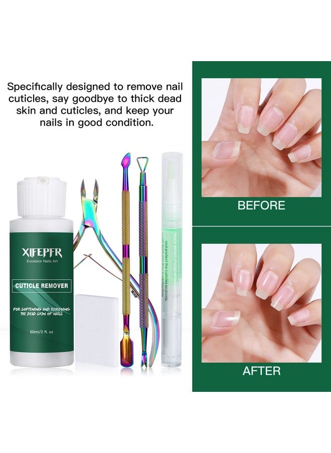 Xifepfr XIFEPFR Cuticle Remover Kit - Cuticle Remover Cream & Cuticle Oil Pen for Soften Moisturize, Cuticle Trimmer/Nipper, Cuticle Pusher and Nail Cotton Pads for Professional Manicure, Gifts for Women  - Image 3