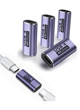 USB C Female to Female Adapter (4 Pack) with Thunderbolt 4/3 Support 40Gbps Data Transfer 100W PD and 8K@60Hz Video Pass-Through for USB-C HUB Magsafe and More Type C Devices - pzsku/Z4554578A3A48B1AFC6DBZ/45/_/1710652170/568781a2-224e-4aae-96cf-19f37fff84c2