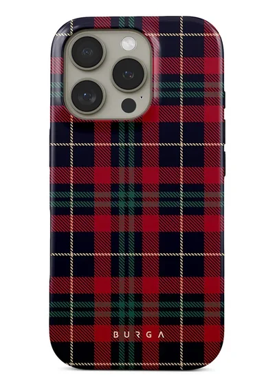 BURGA iPhone 16 Pro Case, 2 Piece Hard Shell + TPU Interior, Shock Absorption, All Port Accessible, Raised Bezel For Screen & Camera Protection, Never Fading HQ Print, Sweater Weather