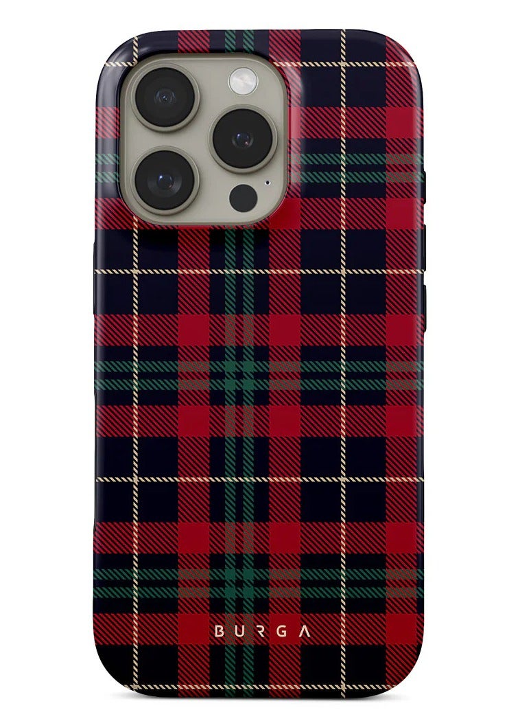 BURGA iPhone 16 Pro Case, 2 Piece Hard Shell + TPU Interior, Shock Absorption, All Port Accessible, Raised Bezel For Screen & Camera Protection, Never Fading HQ Print, Sweater Weather - Image 1