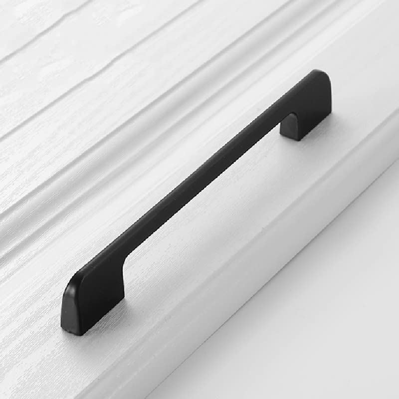 Shozafia 5 Pack Kitchen Cabinet Handles Solid Black Drawer Pulls Long Cabinet Hardware for Dresser Furniture 583 inch - Image 1