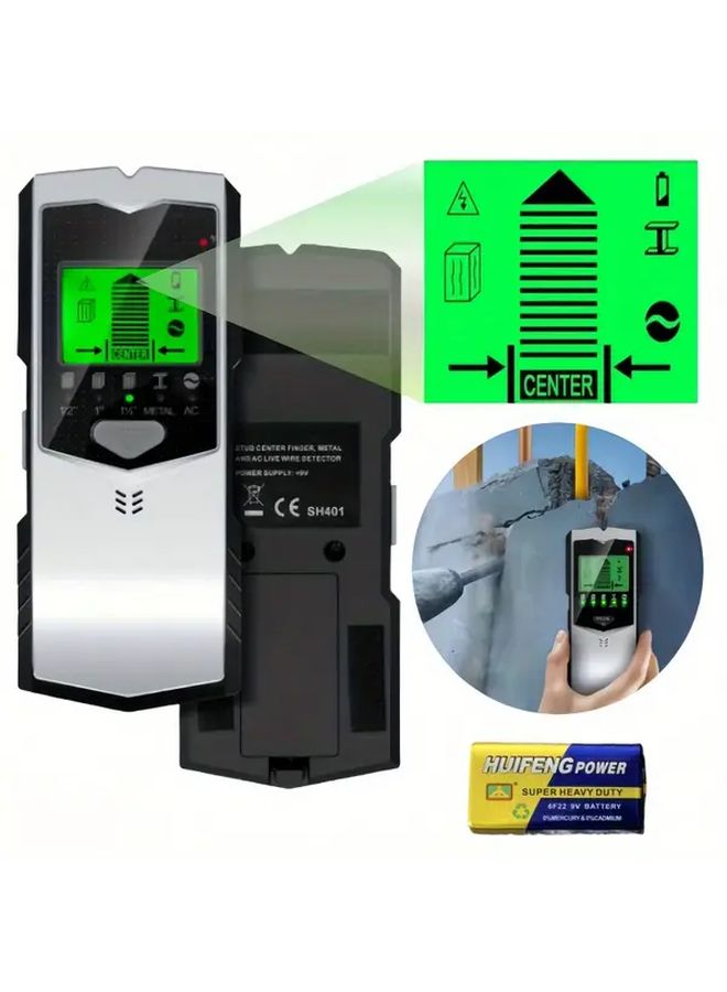 Multifunctional Metal Wood Detector 5 In 1 With LED Display Handheld Portable Model SH401 - Image 1