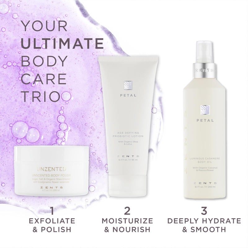 Zents Luminous Cashmere Body Oil (Petal Fragrance) | Moisturizing Body Oil with Vitamin E & Organic Coconut Oil | Softens & Smooths Skin | 8 fl oz - Image 5