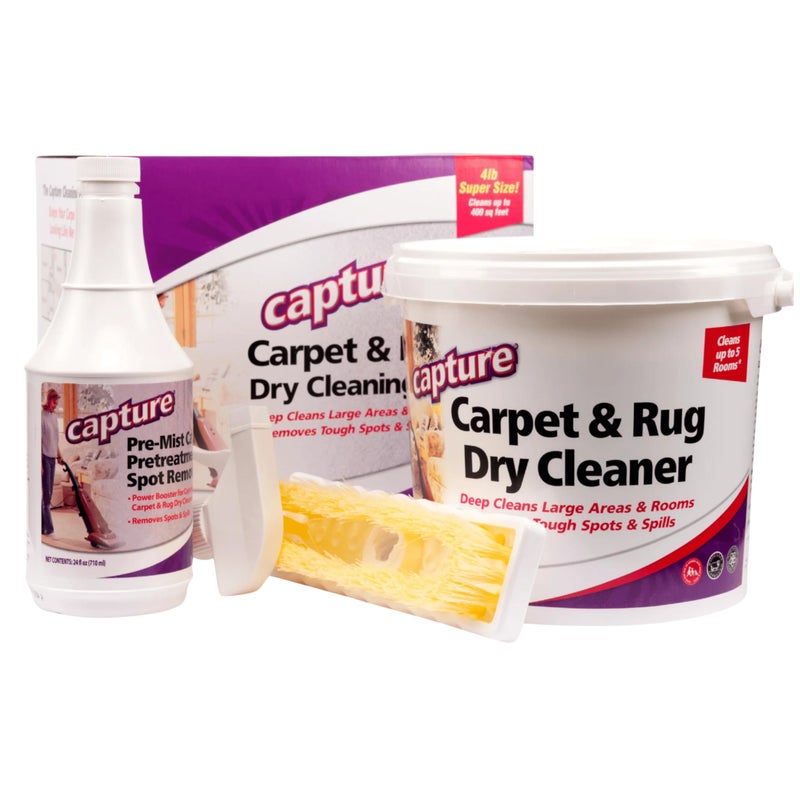 Capture Carpet Total Care Kit 400 - Home Couch and Upholstery, Car Rug, Dogs & Cats Pet Carpet Cleaner Solution - Strength Odor Eliminator, Stains Spot Remover, Non Liquid & No Harsh Chemical - Image 1