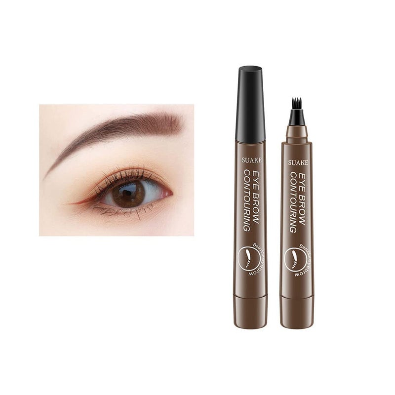 Liquid Eyebrow Pen  Upgrade Eyebrow Pencil TattooPen Eyebrow Makeu Long Lasting Waterproof and Smudgeproof Dark brown2