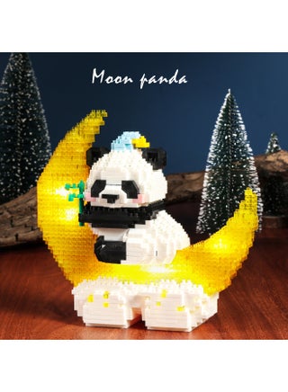Moon Panda Flower Small Particles Assembled Building Blocks Toys Boys And Girls Puzzle Puzzle Lighting Birthday Gift-Color:Moon Panda Flower [promotional Lighting Version] - pzsku/Z4554828B38510226C630Z/45/1745920180/987b1095-1830-45eb-8699-dd05bd263c53