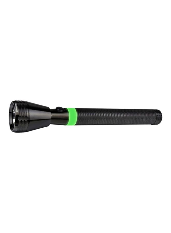 SONASHI Rechargeable LED Torch  Bright Flashlight 4000mAh Battery  34 Hours Continuous Working  Ideal for Indoor and Outdoor Activities  Hyper Bright Light with Unbreakable Glass SLT-182 Black/Green 26cm - Image 1