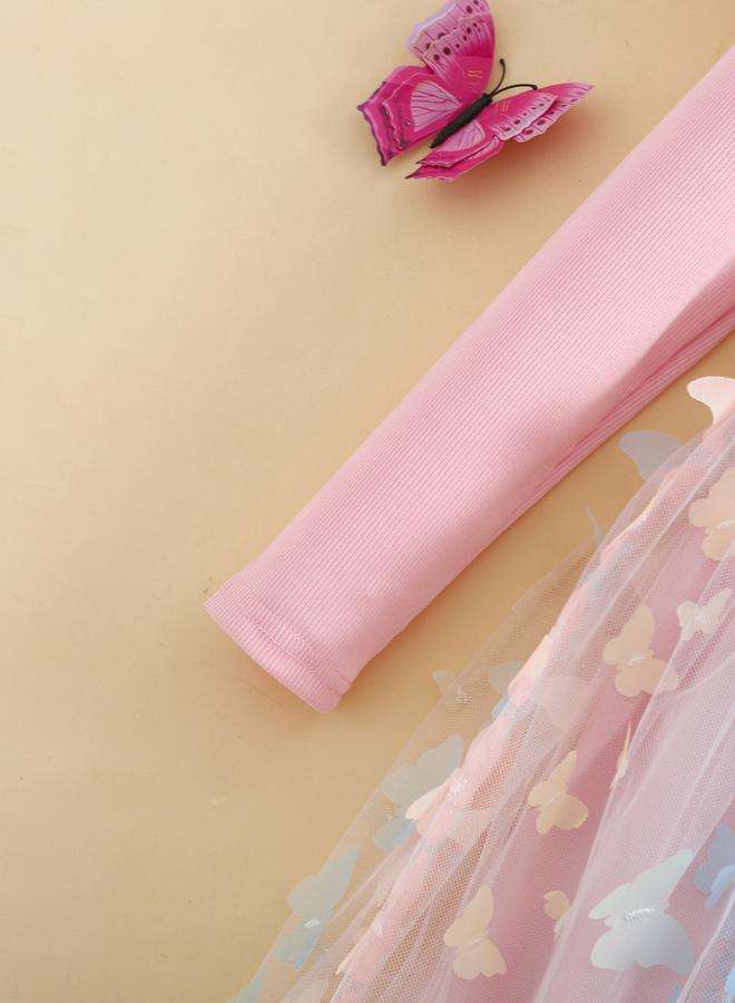 Take Two Ruffled Detail Mesh Hem Dress - Image 5