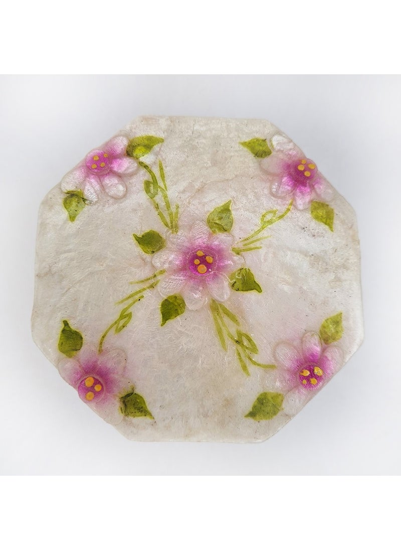 evinizdeki okyanus esintisi turkuaz hediyelik Ocean breeze turquoise gift box for your home Large Mother of Pearl Hexagonal-Violet Box  - Image 2
