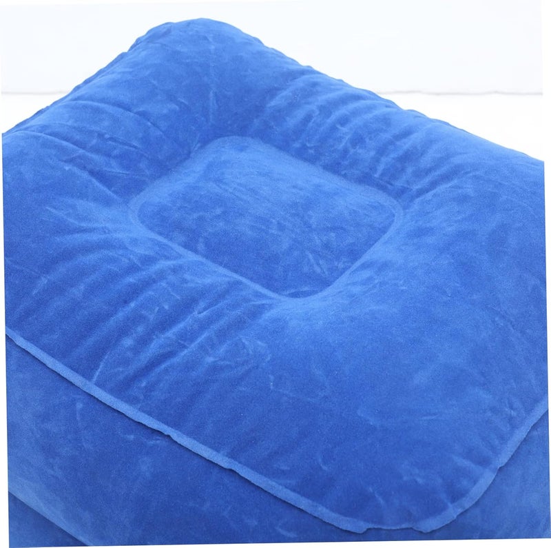 Milisten 1 Set Inflatable Foot Rest Pillow for Airplane Travel Comfortable Leg Support for Portable Design with Storage Bag for Car and Home Relaxation - Image 4