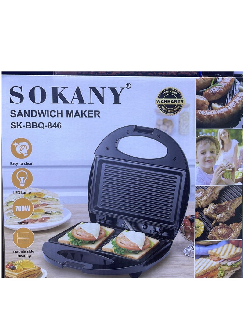 سوكاني شواية ساندويتش مع مؤشر الطاقة والجاهزية | جسم مقاوم للصدمات | لوحات غير لاصقة - Image 3