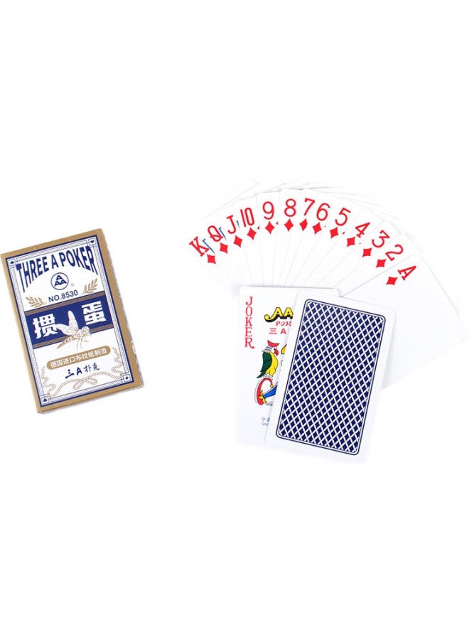 THREEA Three A Guandan Aaa Guandan Playing Cards, German Imported Textured Paper, 3A Entertainment Playing Cards, 8530 Blue Ten Decks - Image 1