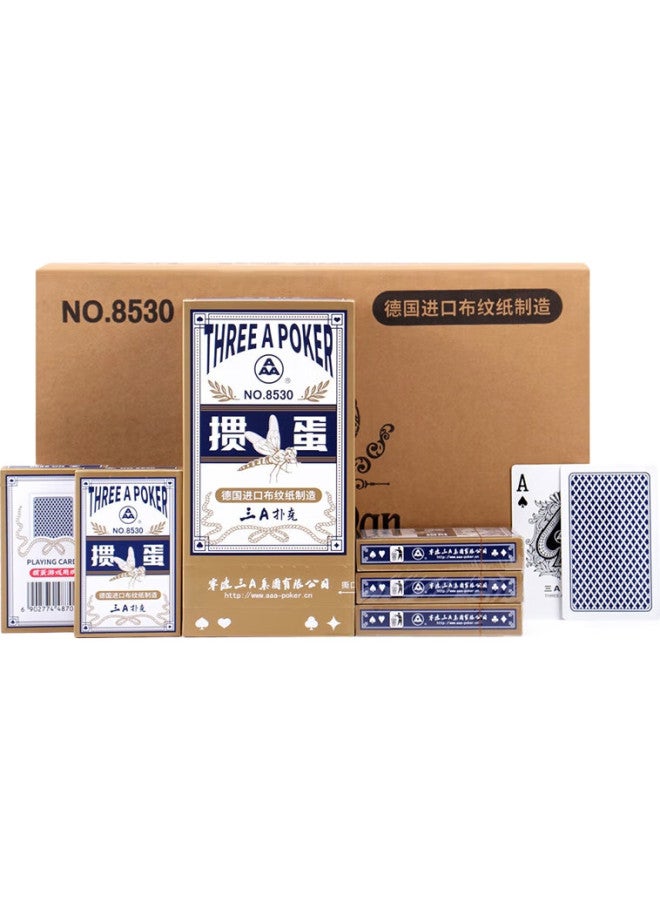 THREEA Three A Guandan Aaa Guandan Playing Cards, German Imported Textured Paper, 3A Entertainment Playing Cards, 8530 Blue Ten Decks - Image 2