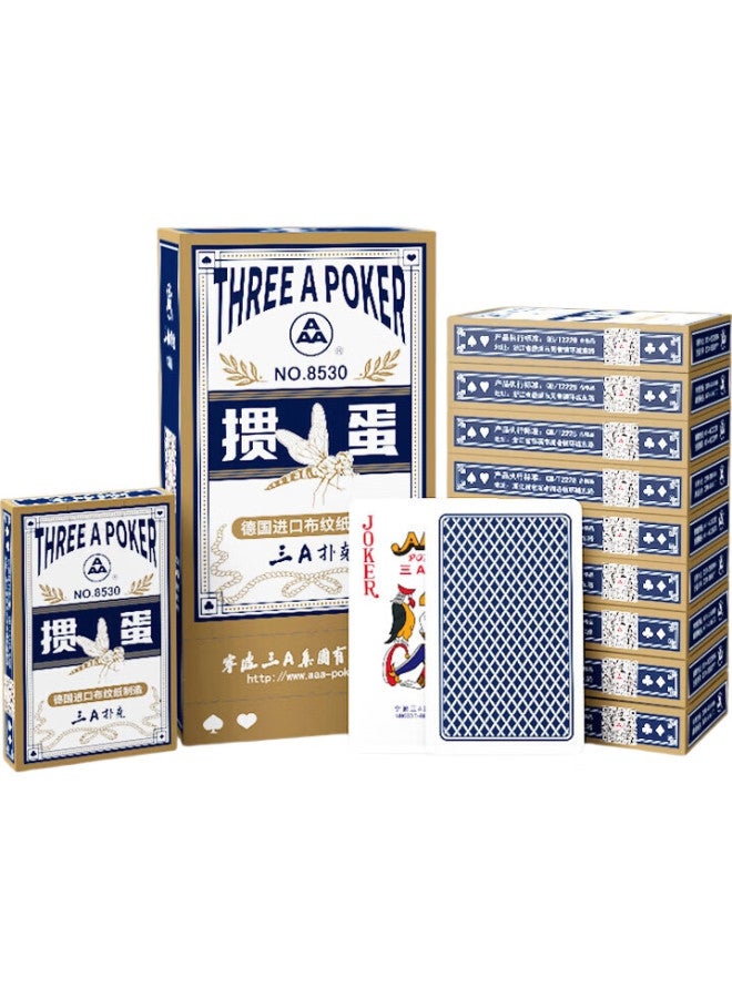 THREEA Three A Guandan Aaa Guandan Playing Cards, German Imported Textured Paper, 3A Entertainment Playing Cards, 8530 Blue Ten Decks - Image 3