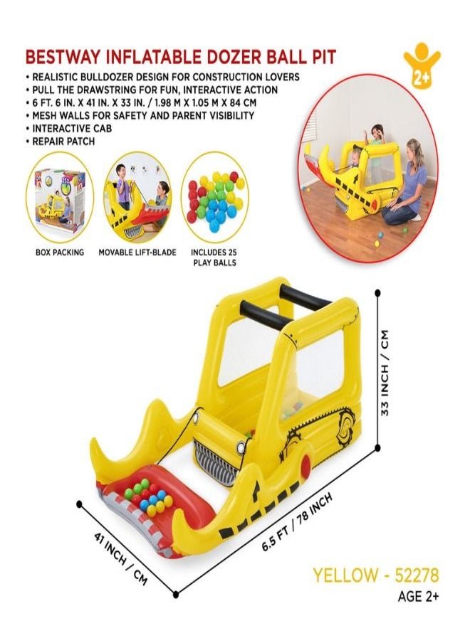 Bestway Bulldozer Ball Pit With Ball 1.98Mx1.05Mx84Cm 26-52278  - Image 4