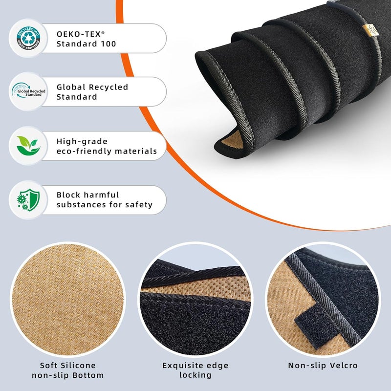 KEYOOG Dashboard Cover Dash Mat Fit for Hy-undai Santa Fe 2012-2007 (for Left Hand Drive),Car Dash Board Mat Anti-Glare Carpet,Non-Slip Pad Sunshield Protector (Black) - Image 3
