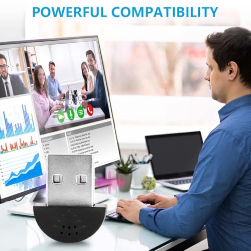 KISEER 2 Pcs USB 2.0 Mini Microphone, Laptop/Desktop PC Plug and Play for Skype, MSN, Yahoo Recording, YouTube, Google Voice Search and Games - Image 5