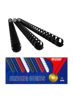 PARTNER 50-Piece Binding Combs 25mm Black  - Image 1