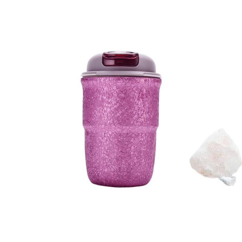كوب قهوة للسفر بمقبض سهل الحمل، 320 ml، أسود مع مقبض باللون الأسود للتخزين العملي للمدرسة للرحلات اليومية - Image 1