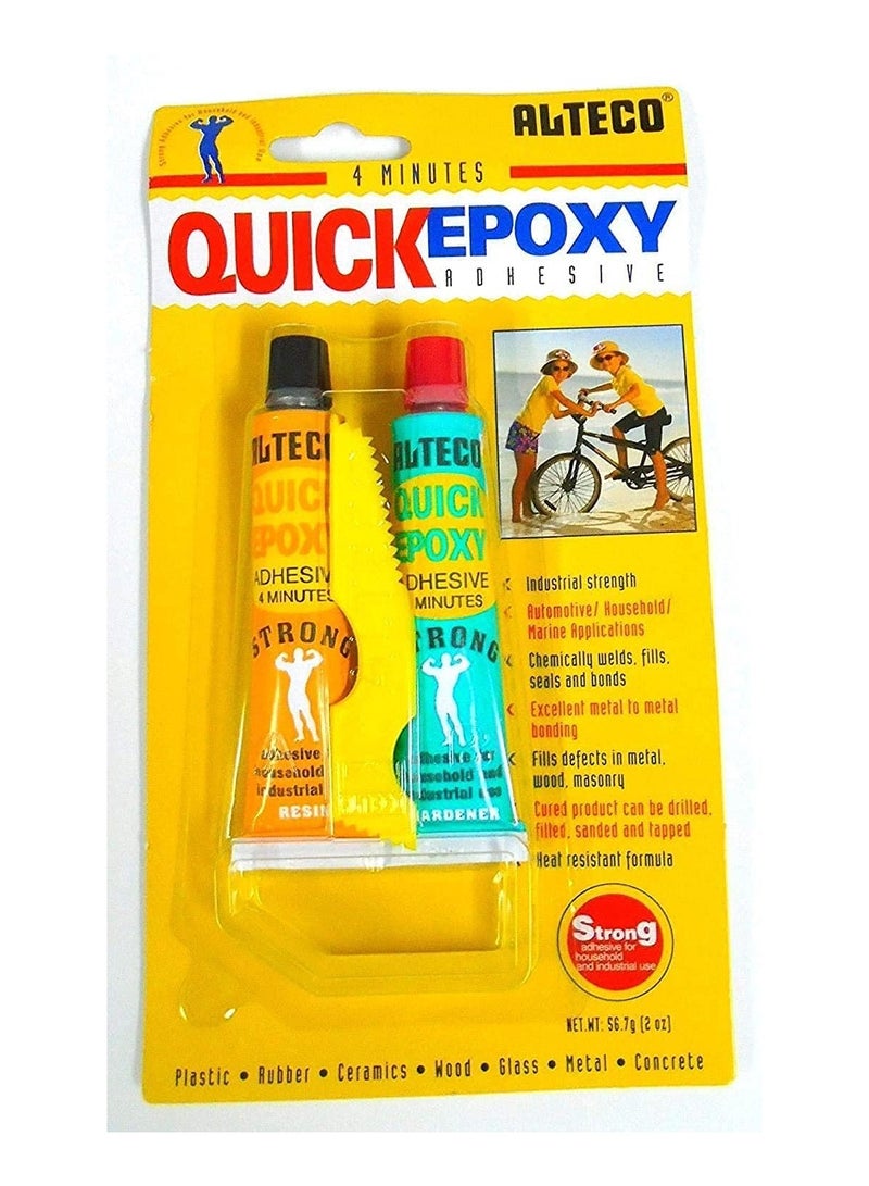 ALTECO Quck Epoxy 2 Part Type Adhesive for Fabric , Stone , Metal , Glass , Concrete , Rubber , Ceramic , Wood , Plastic
