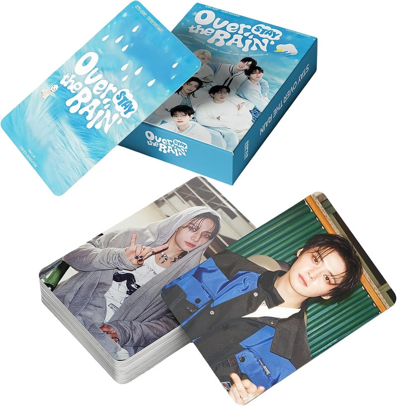 PYAJUU Stray Kids Photocards KPOP Stay Over The Rain Album Cards 55PCS Stray Kids 5th FanClub Photo Cards Giant Album HOP Greeting Card Straykids Merch - Image 4