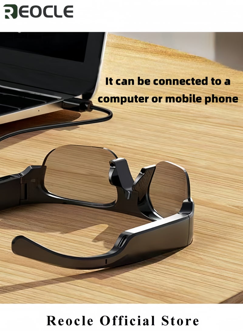 ريوكل نظارات شمسية للكاميرا مع عدسات مستقطبة ذات حماية من الأشعة فوق البنفسجية 400 نظارات شمسية رياضية للتصوير بالكاميرا الرياضية ونظارات فيديو عالية الدقة لركوب الدراجات في الهواء الطلق والتخييم والقيادة والسفر - Image 3