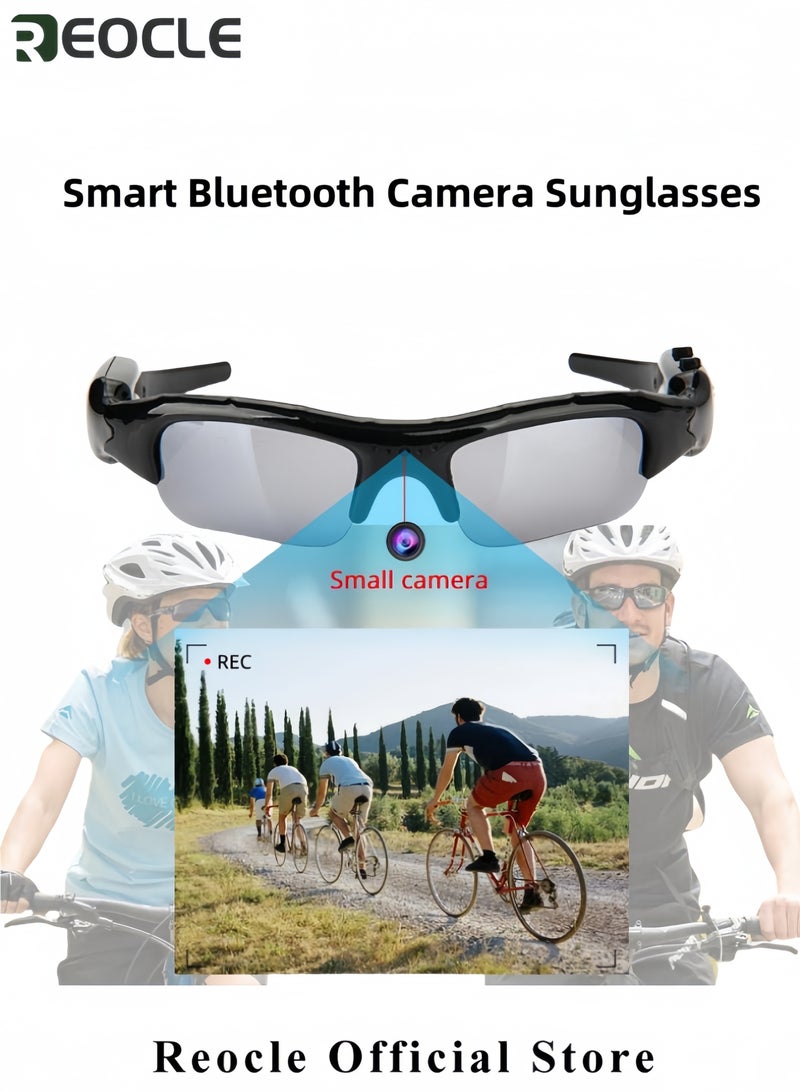 ريوكل نظارات شمسية للكاميرا مع عدسات مستقطبة ذات حماية من الأشعة فوق البنفسجية 400 نظارات شمسية رياضية للتصوير بالكاميرا الرياضية ونظارات فيديو عالية الدقة لركوب الدراجات في الهواء الطلق والتخييم والقيادة والسفر - Image 2