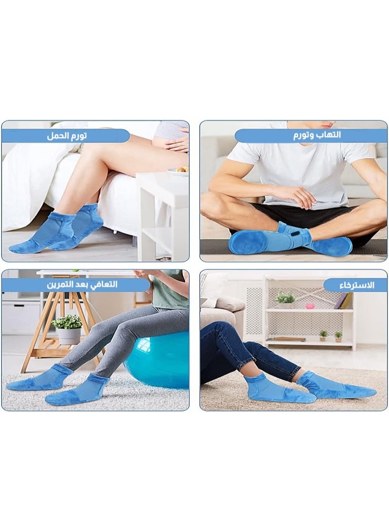 Relax Smart Replacement Gel Ice Packs for Cold and heat Therapy Socks Ice Pack 8Piece Set Extra Reusable Ice Pack Compresses for Injuries SM BlueBundle - Image 4