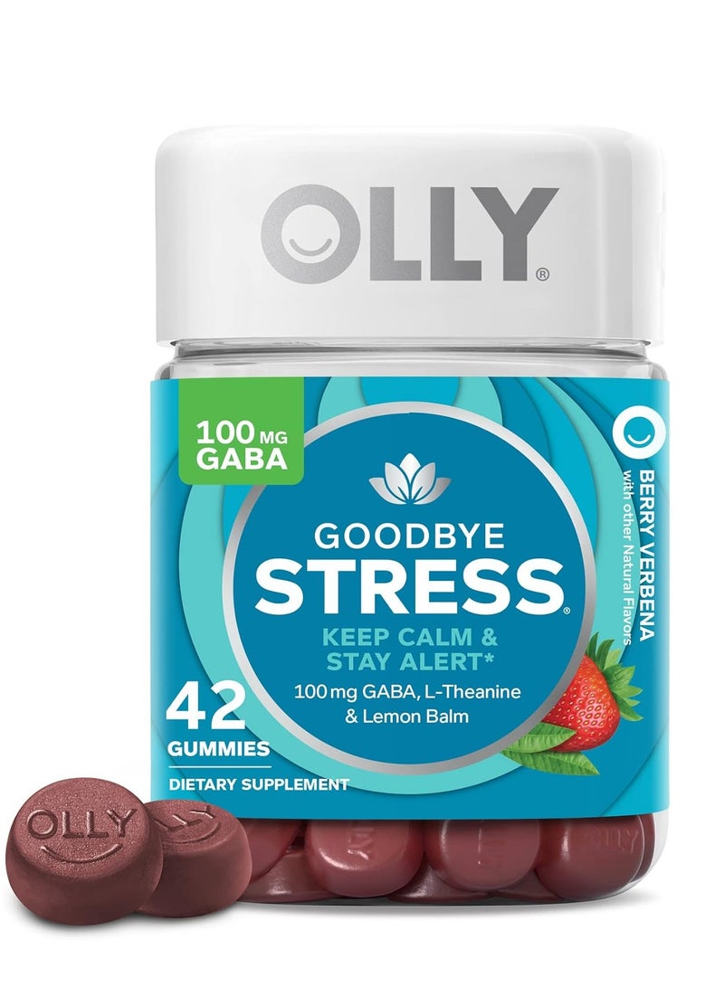 وداعًا للتوتر، بلسم الليمون الصمغي، مكمل غذائي لتخفيف التوتر، التوت، 42 قطعة، 21 حصة - Image 1
