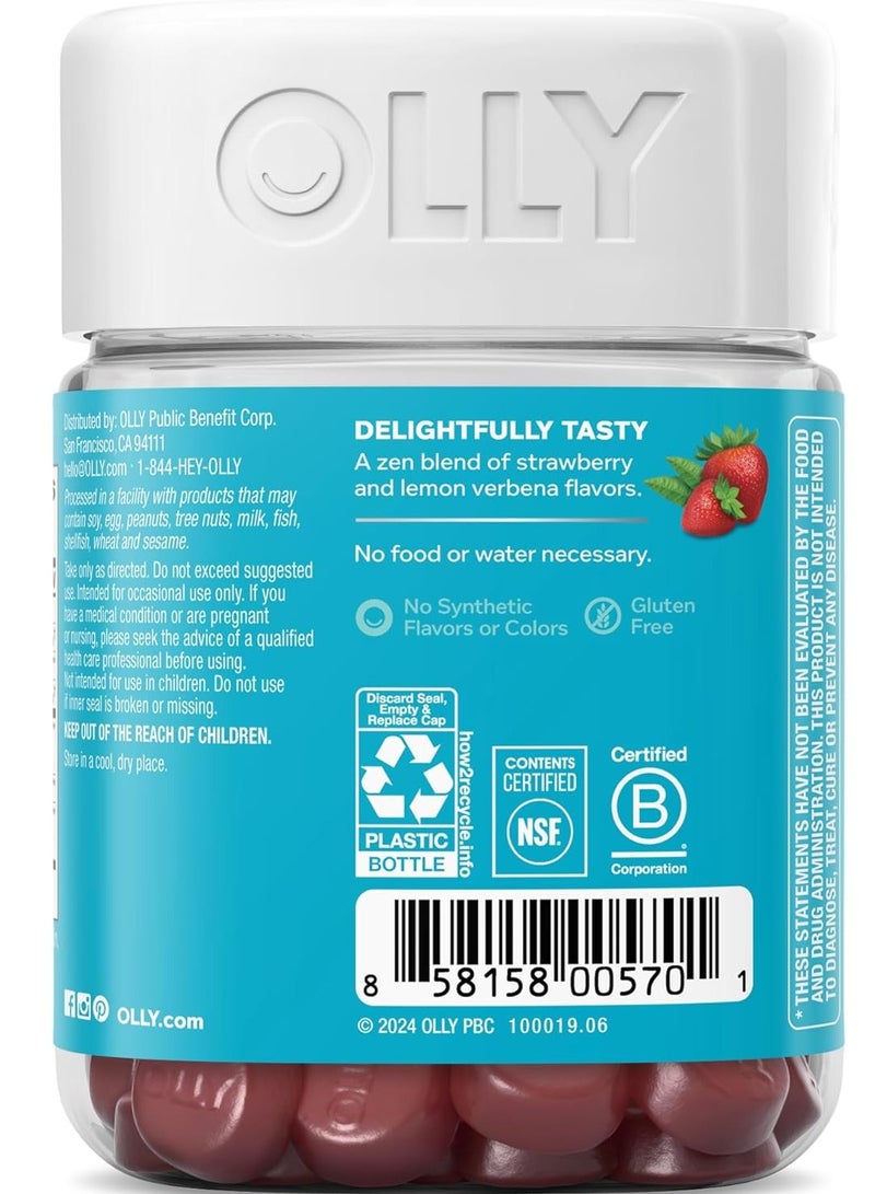 وداعًا للتوتر، بلسم الليمون الصمغي، مكمل غذائي لتخفيف التوتر، التوت، 42 قطعة، 21 حصة - Image 3