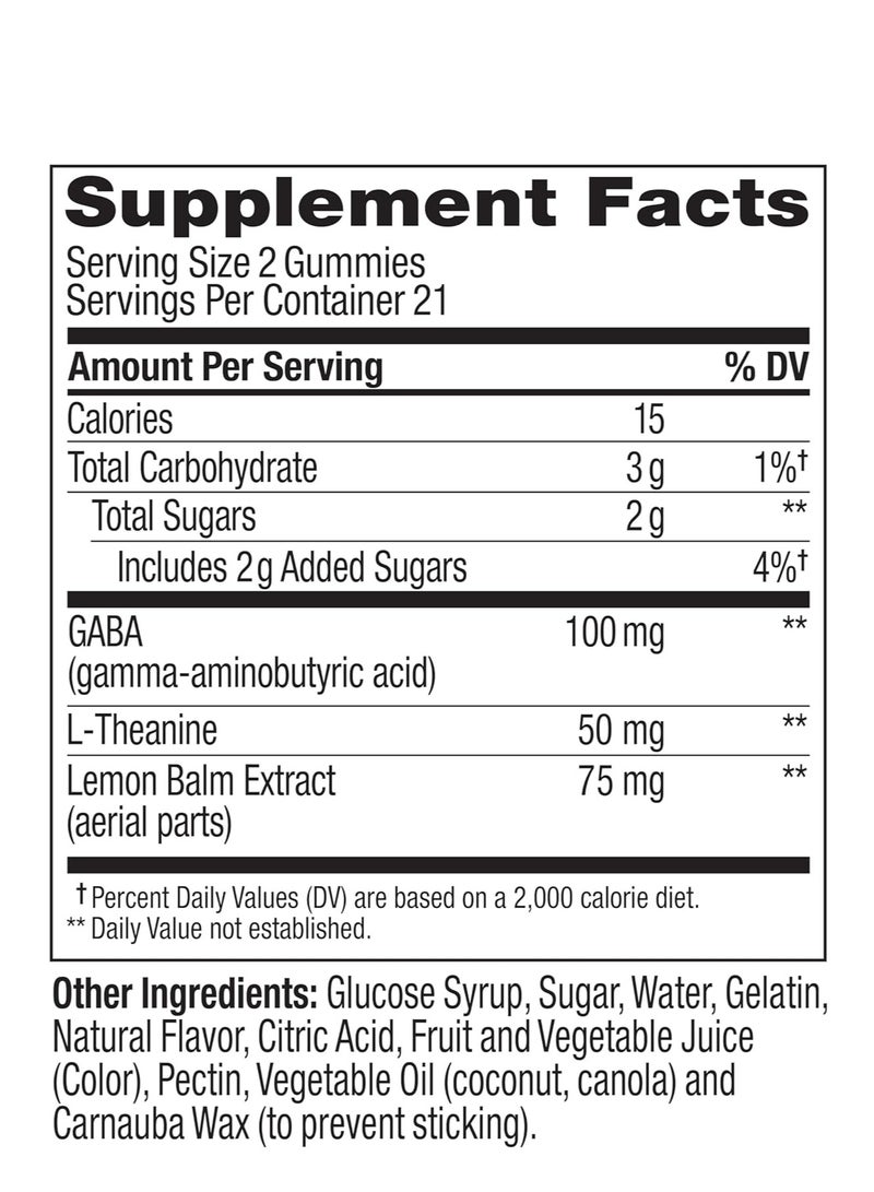 وداعًا للتوتر، بلسم الليمون الصمغي، مكمل غذائي لتخفيف التوتر، التوت، 42 قطعة، 21 حصة - Image 2