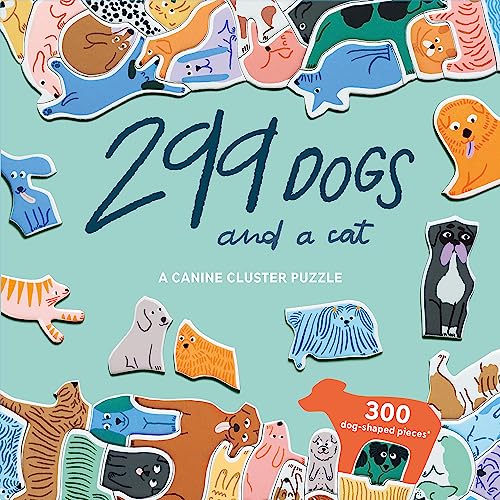Laurence King 299 Dogs and a cat 300 Piece Cluster Puzzle - Image 1