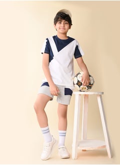 LILPICKS Colorblock T-shirt with Drawstring Short Set  - Image 1