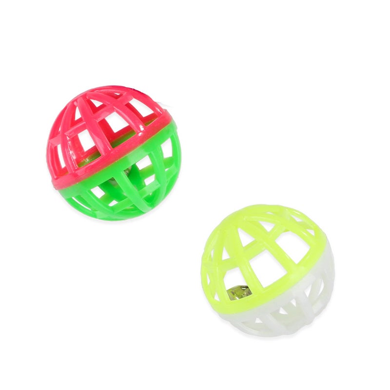 20 قطعة مجموعة ألعاب قط محشوة متعددة الألوان مع نفق قط، عصا لعب، وجرس، 34x32x8 سم - Image 4