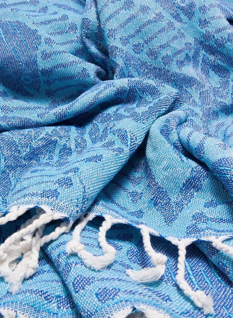 Anemoss Turkish Peshtemal Bath Towel, Large Size 100x180cm, Sail Pattern Design, 100% Cotton Soft & Quick Dry Material, Versatile Use for Beach, Pool and Bath, Peshtemal Bath Towel - Image 4