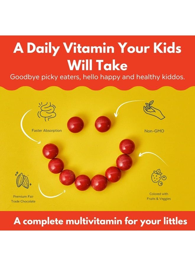 GOOD DAY CHOCOLATE شوكولاتة جود داي - مكمل متعدد الفيتامينات للأطفال - 50 حبة - Image 3