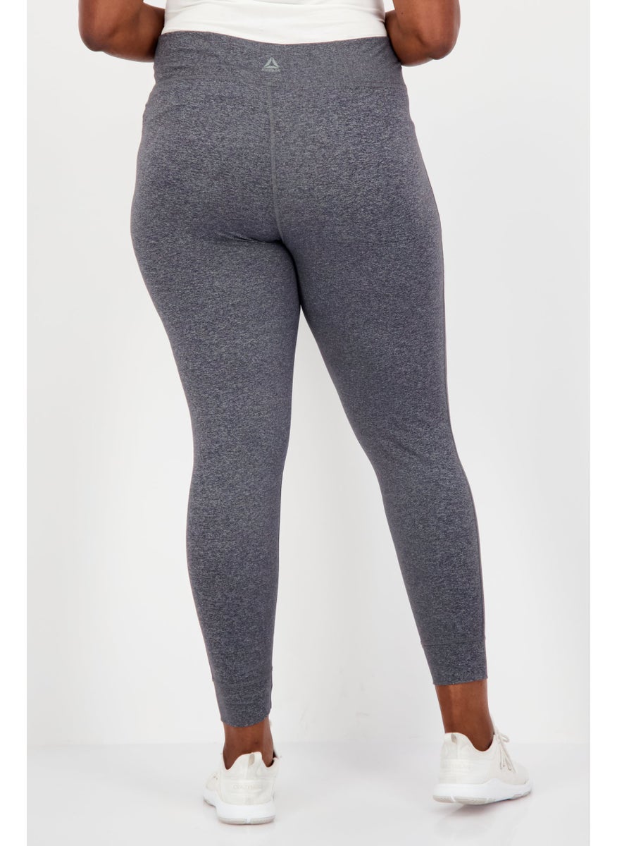 Reebok Women Plus Size Training Tight, Grey  - Image 2