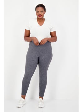 Reebok Women Plus Size Training Tight, Grey  - Image 3