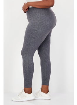 Reebok Women Plus Size Training Tight, Grey  - Image 4