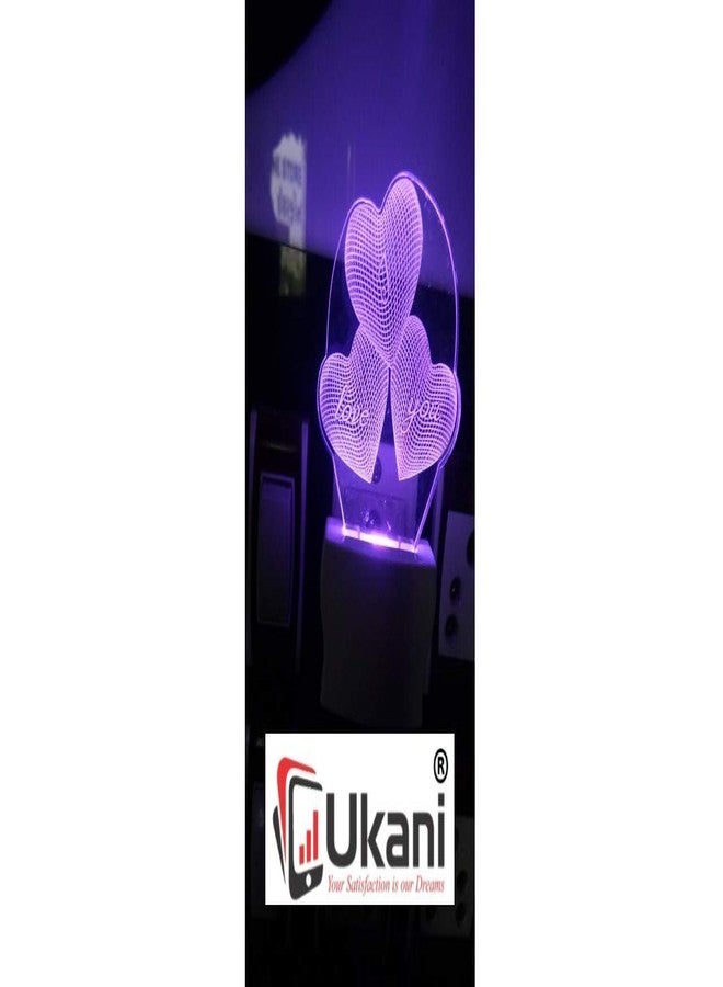 UKANI® 3D Acrylic Night Lamp with 7 Color Changing for Birthday Gift (Design 28) - Image 2