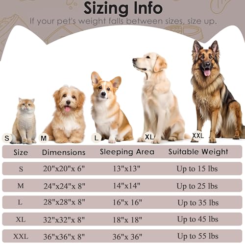 Hoewina Dog Cat Bed 20in Cat Beds for Indoor Cats Calming Donut Bed for Puppy and Kitten Washable Round Fluffy Pet Bed for Small Medium Dogs and Cats Brown - Image 3